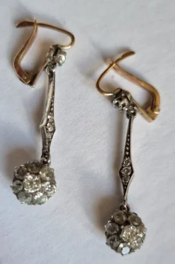 Pamono Victorian Diamond Earrings, Late 19th Century, Set of 2><noscript><img width=