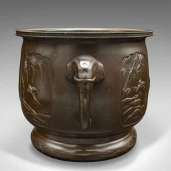 Pamono Victorian Edo Planter in Bronze, Japan, 1860s><noscript><img width=