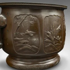Pamono Victorian Edo Planter in Bronze, Japan, 1860s><noscript><img width=