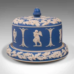Online Pamono Victorian English Jasperware Cheese Keeper or Serving Dome in the Style of Wedgwood