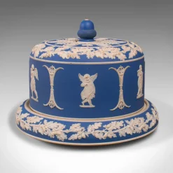 Online Pamono Victorian English Jasperware Cheese Keeper or Serving Dome in the Style of Wedgwood