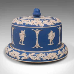 Online Pamono Victorian English Jasperware Cheese Keeper or Serving Dome in the Style of Wedgwood