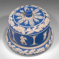 Online Pamono Victorian English Jasperware Cheese Keeper or Serving Dome in the Style of Wedgwood