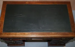 Clearance Pamono Victorian English Panelled Hardwood Twin Partner Desk, 1880s