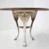 Pamono Victorian English White and Wood Cast Iron Table> Garden Tables