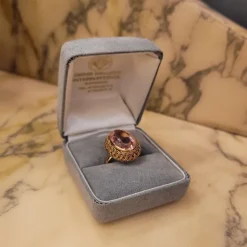 Outlet Pamono Victorian French Rose Ring with 18kt Gold, France