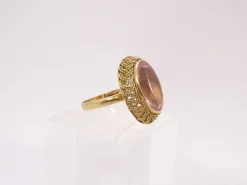 Outlet Pamono Victorian French Rose Ring with 18kt Gold, France