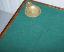Pamono Victorian Game Table with Drop Middle, Secret Drawers and Buttons, 1840s