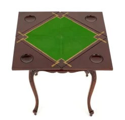 Pamono Victorian Games Envelope Card Table in Mahogany, 1890s><noscript><img width=