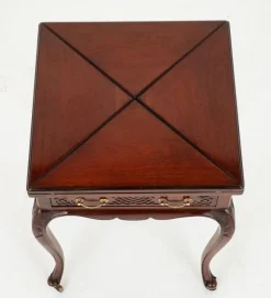 Pamono Victorian Games Envelope Card Table in Mahogany, 1890s><noscript><img width=