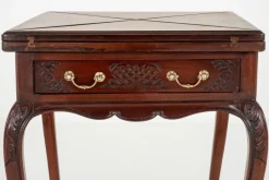 Pamono Victorian Games Envelope Card Table in Mahogany, 1890s><noscript><img width=