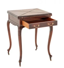 Pamono Victorian Games Envelope Card Table in Mahogany, 1890s><noscript><img width=
