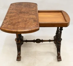 Pamono Victorian Games Table in Burr Walnut, 1880s><noscript><img width=