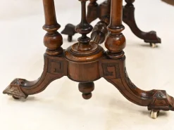 Pamono Victorian Games Table in Burr Walnut, 1880s><noscript><img width=