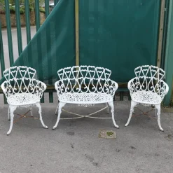 Pamono Victorian Garden Furniture, 1900, Set of 3> Garden Seating