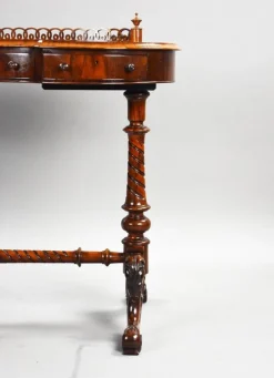 Pamono Victorian Kidney Shaped Writing Table in Rosewood, 1860><noscript><img width=