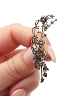 Pamono Victorian Lily Valley Diamond Brooch><noscript><img width=