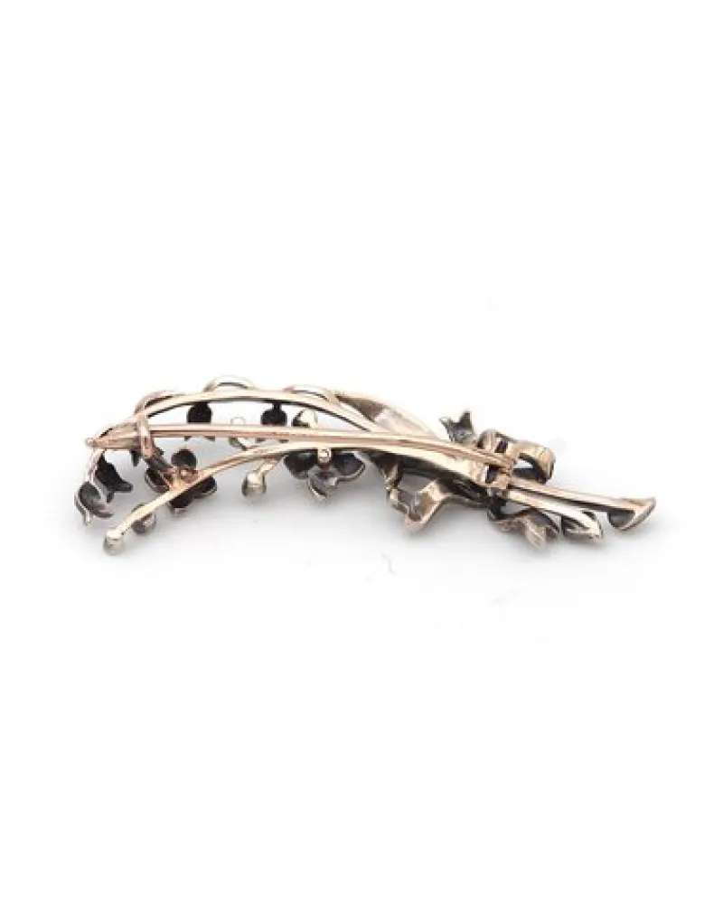 Pamono Victorian Lily Valley Diamond Brooch> Brooches