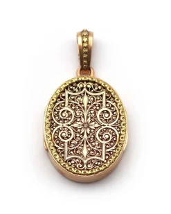Clearance Pamono Victorian Locket Scroll Pendant