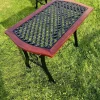Pamono Victorian Mahogany and Cast Iron Garden Coffee Table> Garden Tables