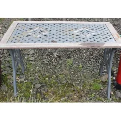 Pamono Victorian Mahogany and Cast Iron Garden Coffee Table><noscript><img width=