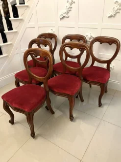 New Pamono Victorian Mahogany Dining Chairs, 1860s, Set of 6