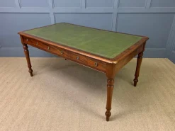 Best Pamono Victorian Mahogany 6-Drawer Writing Table, 1880s