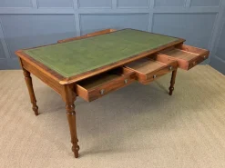 Best Pamono Victorian Mahogany 6-Drawer Writing Table, 1880s