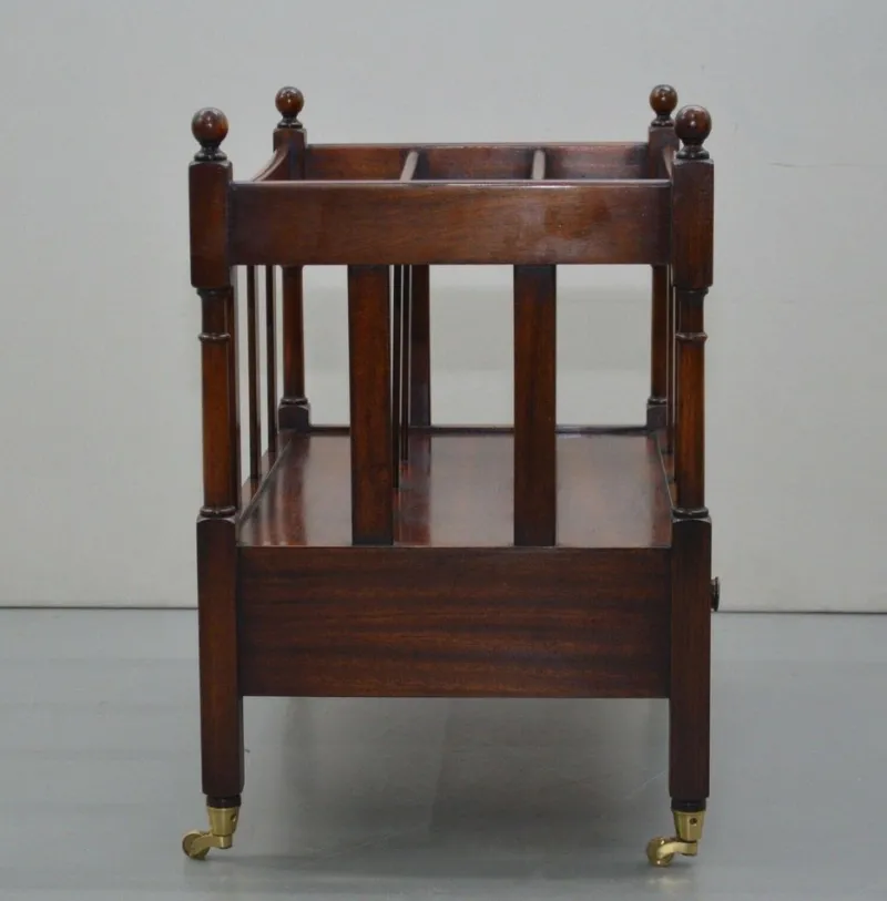 Best Pamono Victorian Mahogany Music Stand or Magazine Rack with Castors and Single Drawer