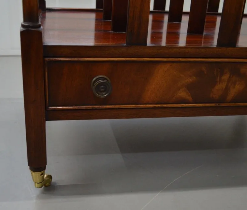 Best Pamono Victorian Mahogany Music Stand or Magazine Rack with Castors and Single Drawer