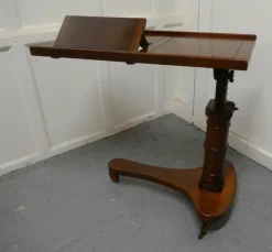 Pamono Victorian Mahogany Over Bed Reading Stand Table, 1870s><noscript><img width=