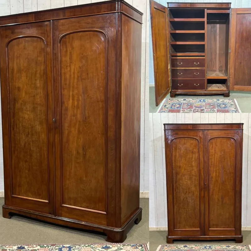Pamono Victorian Mahogany Wardrobe, 19th Century> Cabinets & Wardrobes