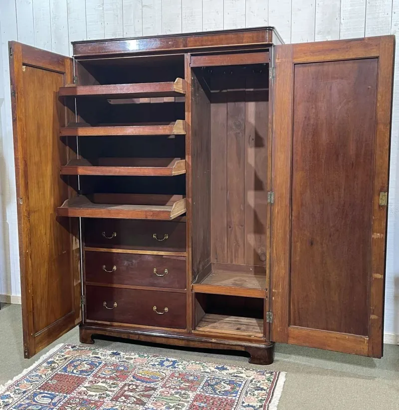Pamono Victorian Mahogany Wardrobe, 19th Century> Cabinets & Wardrobes