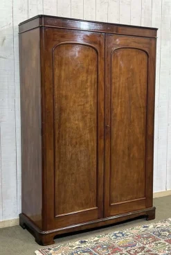 Pamono Victorian Mahogany Wardrobe, 19th Century><noscript><img width=