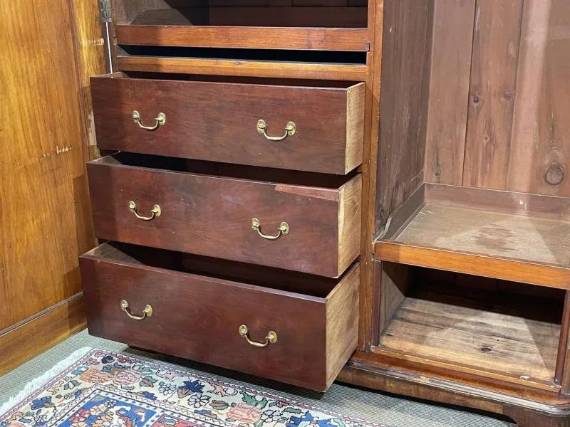 Pamono Victorian Mahogany Wardrobe, 19th Century> Cabinets & Wardrobes
