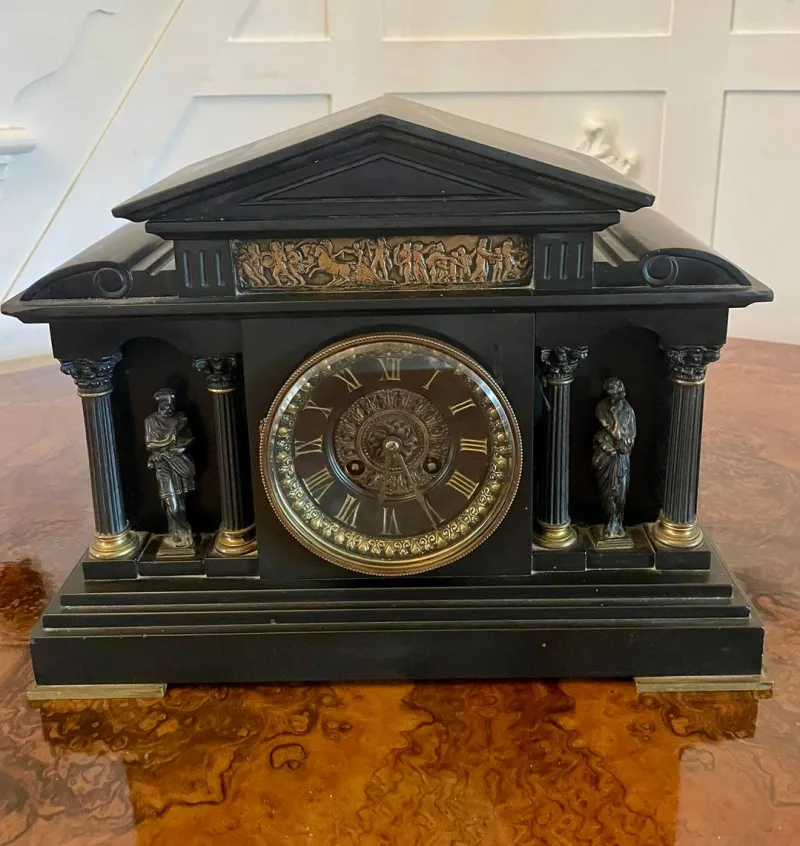 Pamono Victorian Marble Mantle Clock, 1860s> Clocks