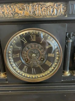 Pamono Victorian Marble Mantle Clock, 1860s><noscript><img width=