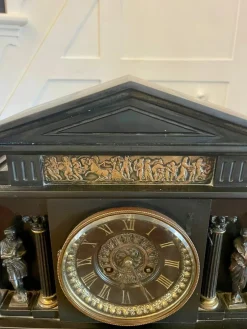 Pamono Victorian Marble Mantle Clock, 1860s><noscript><img width=