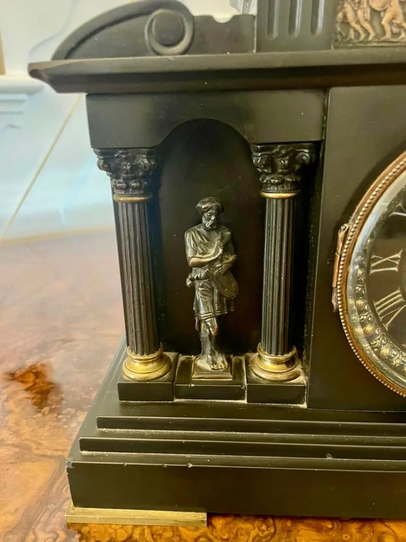 Pamono Victorian Marble Mantle Clock, 1860s> Clocks