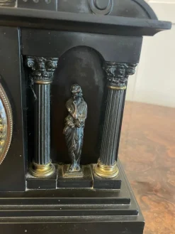 Pamono Victorian Marble Mantle Clock, 1860s><noscript><img width=