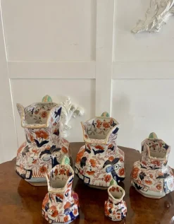 Pamono Victorian Mason Ironstone Jugs, 1880s, Set of 5><noscript><img width=
