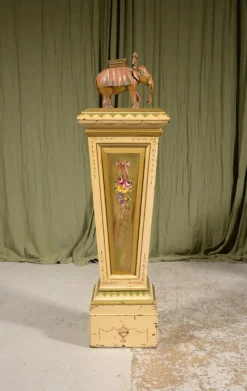 Pamono Victorian Neoclassical Painted Oak Plinth, 1900s><noscript><img width=