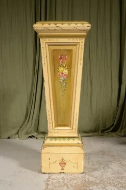 Pamono Victorian Neoclassical Painted Oak Plinth, 1900s><noscript><img width=
