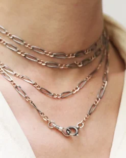 Online Pamono Victorian Niello Silver Chain