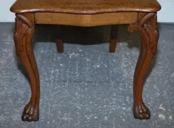 Online Pamono Victorian Oak Carved Hallway Chairs with Lion Paw Feet, Set of 2