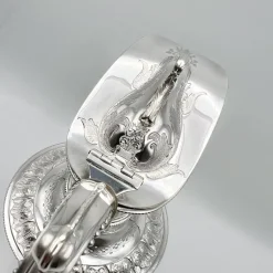 Pamono Victorian Ornate Silver-Plated Claret Jug with Rams Head Handle from James Deakin & Sons, Sheffield, United Kingdom, 1880s><noscript><img width=