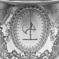 Pamono Victorian Ornate Silver-Plated Claret Jug with Rams Head Handle from James Deakin & Sons, Sheffield, United Kingdom, 1880s><noscript><img width=