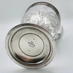 Pamono Victorian Ornate Silver-Plated Claret Jug with Rams Head Handle from James Deakin & Sons, Sheffield, United Kingdom, 1880s><noscript><img width=