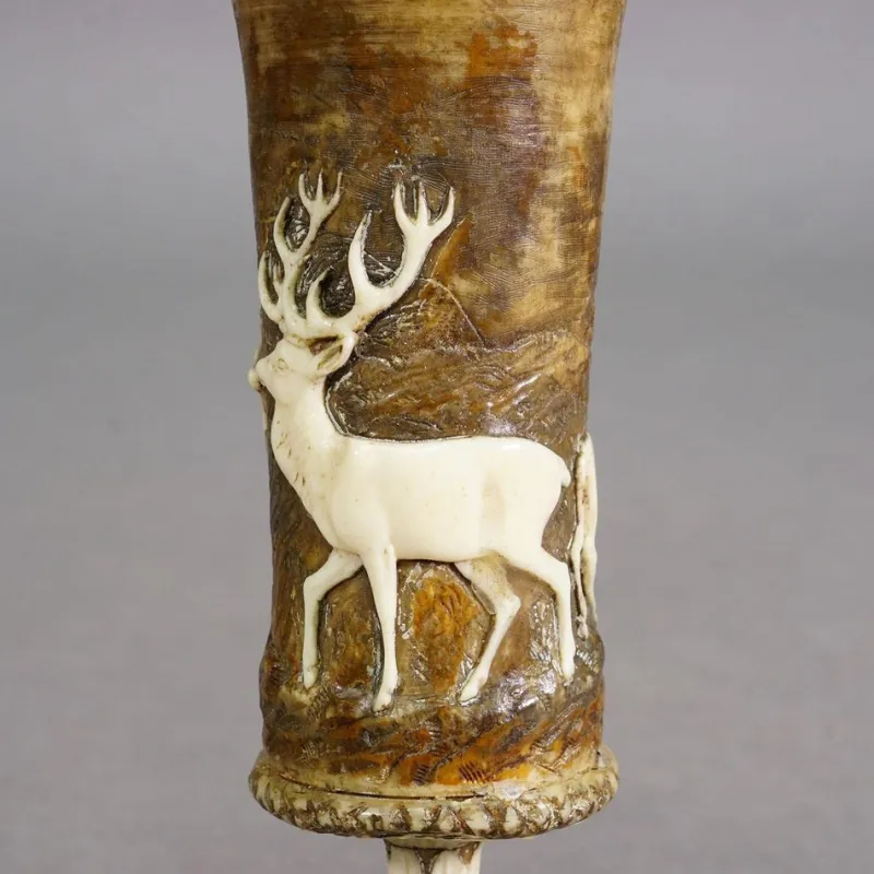 Pamono Victorian Rustic Black Forest Drinking Goblet, Germany, 1860s> Glassware