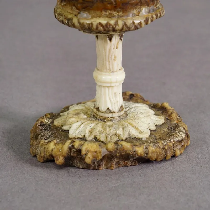 Pamono Victorian Rustic Black Forest Drinking Goblet, Germany, 1860s> Glassware